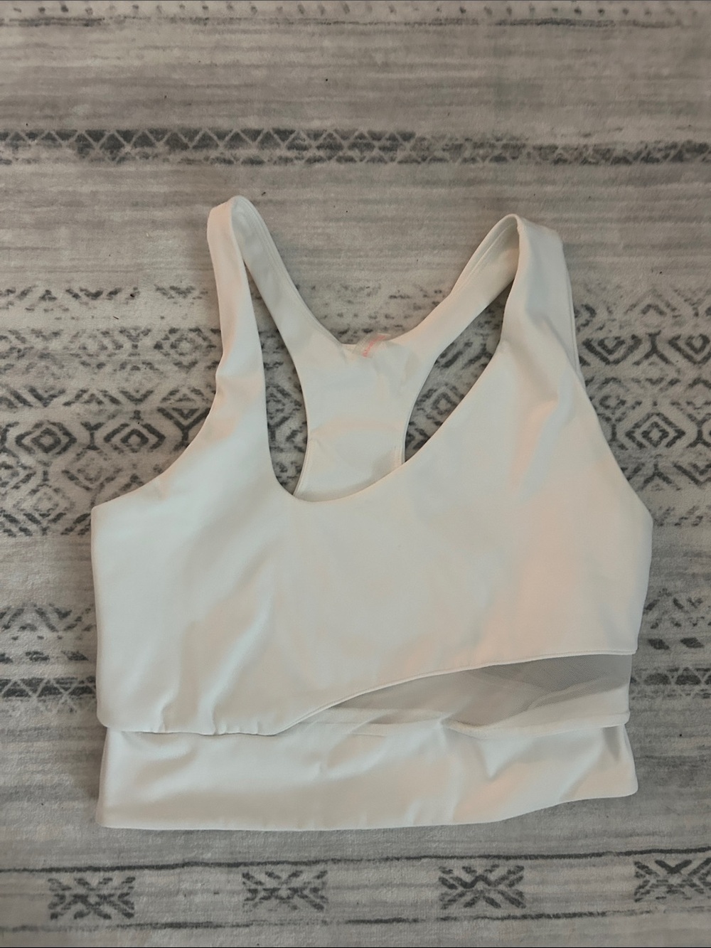 EUC Free People Movement White asymmetrical Racerback Bralette